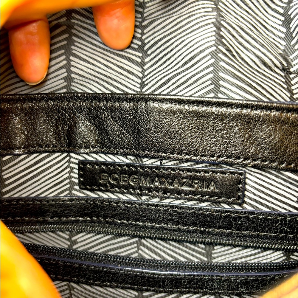 Black Leather BCBG MaxAzria Shoulder/Clutch Bag - Picture 7 of 10